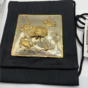 Lunacy Designs Handcrafted Crossbody Bag - Mixed Metal BEACH Design 9”